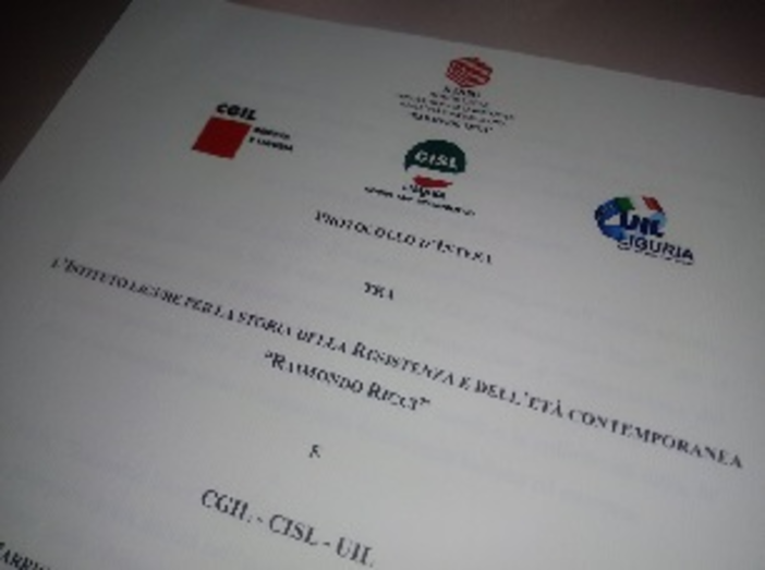 Firmata l’intesa tra l’Ilsrec “Raimondo Ricci” di Genova e Cgil, Cisl, Uil della Liguria