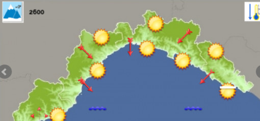 Meteo: giornata di bel tempo su genovese e levante, in arrivo forti raffiche di vento Meteo: giornata di bel tempo su genovese e levante, in arrivo forti raffiche di vento