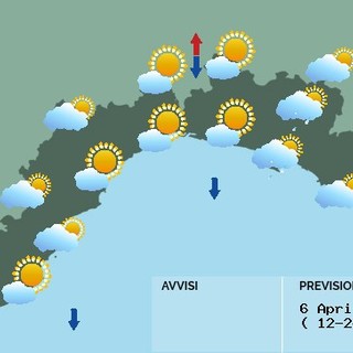 Meteo, si abbassano le temperature. Nel corso del pomeriggio possibili piogge sul Tigullio e le Alpi Liguri