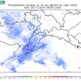 Previsioni di Arpal: si attenuano le precipitazioni ma rii e torrenti possono ancora innalzarsi