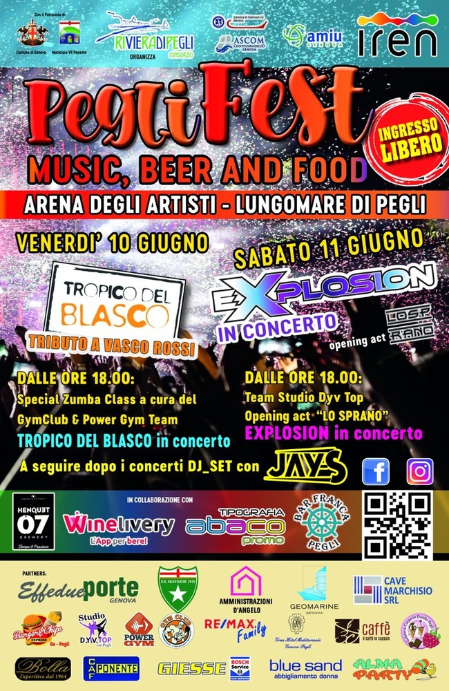 Dal 10 all'11 giugno all'Arena degli Artisti, la prima edizione di PegliFest Dal 10 all'11 giugno all'Arena degli Artisti, la prima edizione di PegliFest