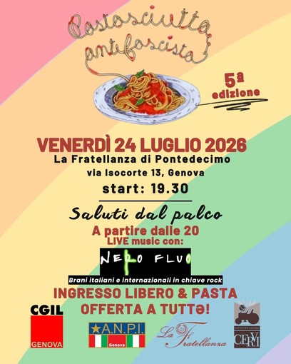 A Pontedecimo torna la Pastasciutta Antifascista A Pontedecimo torna la Pastasciutta Antifascista