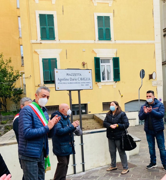 Centro Storico: intitolata targa ad Agostino Dario Caviglia Centro Storico: intitolata targa ad Agostino Dario Caviglia