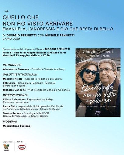 L'anoressia e il dolore di un padre: Giorgio Perinetti presenta a Genova il libro per la figlia Emanuela
