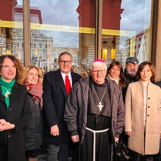 Inaugurato il presepe di Regione Liguria a De Ferrari con le statuine della Chiesa S. Bartolomeo Apostolo