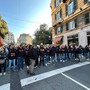 I lavoratori dell'ex Ilva di Cornigliano durante le proteste della scorsa settimana I lavoratori dell'ex Ilva di Cornigliano durante le proteste della scorsa settimana