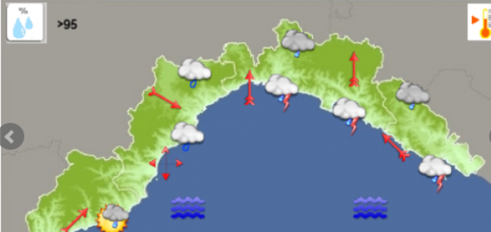 Meteo: giornata caratterizzata dalla forte pioggia su genovese e Levante. Fine settimana altalenante
