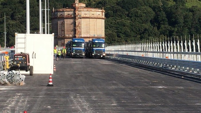 Ponte Genova, al via le prime prove di collaudo (FOTO)
