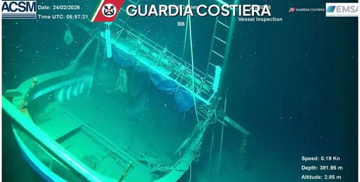 Portofino, ritrovato a 385 metri di profondità il relitto del peschereccio affondato