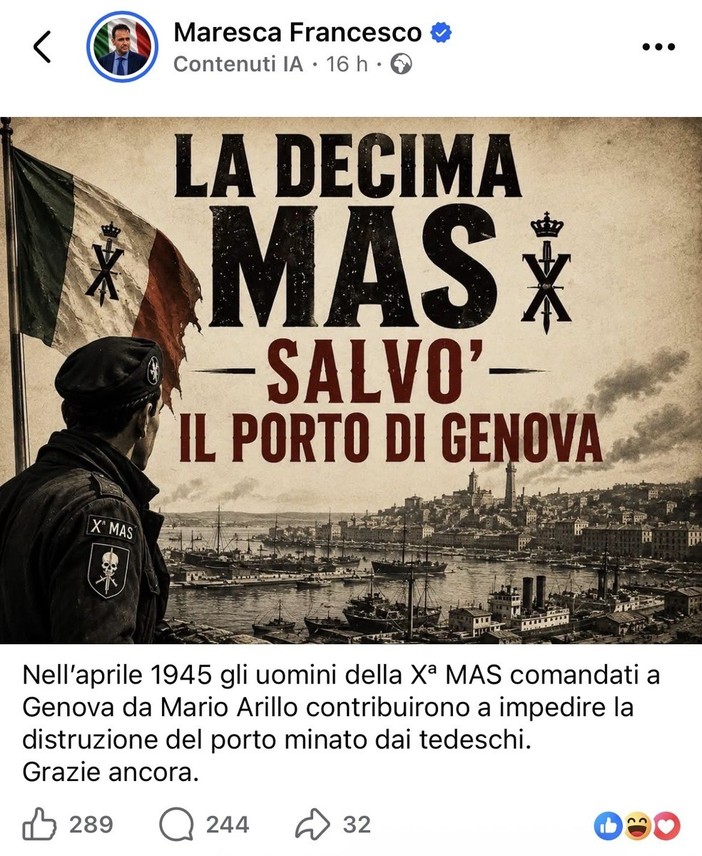 Polemica sul consigliere pro‑Vannacci Francesco Maresca: ha elogiato la Decima Mas sui social
