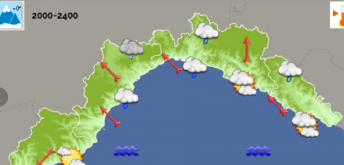 Meteo: giornata caratterizzata da nuvolosità e qualche rovescio su genovese e Levante Meteo: giornata caratterizzata da nuvolosità e qualche rovescio su genovese e Levante