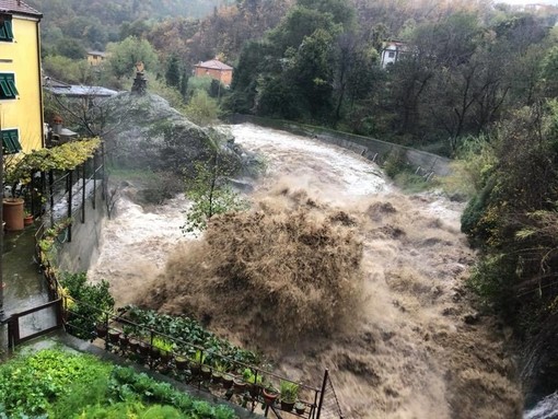 Il rio Basco di Albisola Superiore durante l'alluvione dell'autunno 2019 Il rio Basco di Albisola Superiore durante l'alluvione dell'autunno 2019