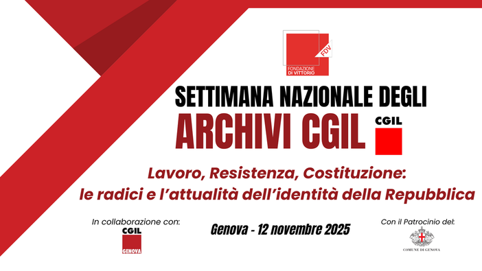 "Lavoro, Resistenza e Costituzione": Le radici della repubblica in convegno a Genova