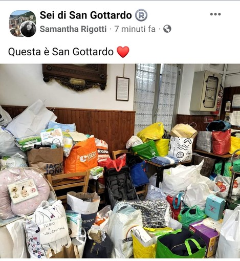 Il cuore di San Gottardo: il quartiere si mobilita con decine di pacchi per gli sfollati