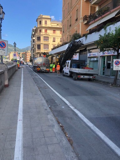 Rapallo: al via le asfaltature di via Diaz e Rosselli con i fondi stanziati da Società Autostrade