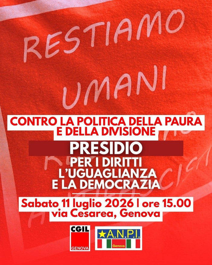 “Restiamo umani”: Cgil e Anpi lanciano un presidio a Genova contro le posizioni di Vannacci “Restiamo umani”: Cgil e Anpi lanciano un presidio a Genova contro le posizioni di Vannacci