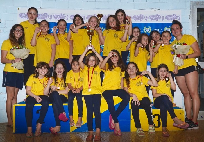 Rapallo Nuoto, esordio emozionante per le ragazze del sincro in una gara dall'importante impegno sociale