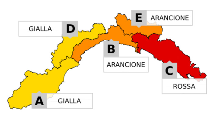 Maltempo in Liguria, in arrivo un deciso peggioramento: diramata allerta rossa sul levante Maltempo in Liguria, in arrivo un deciso peggioramento: diramata allerta rossa sul levante