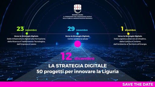 Digitale, quattro eventi per presentare i 50 progetti che innoveranno il territorio ligure