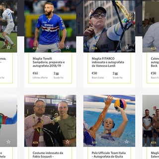 Sanabria, Tonelli e tanto azzurro nell’ultima asta di Stelle nello Sport per la Gigi Ghirotti Onlus