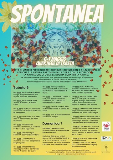 Spontanea, al Circolo ARCI Barabini di Trasta una festa per dialogare e costruire connessioni tra persone e natura