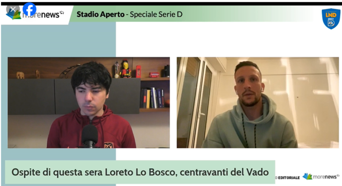 Stadio Aperto. Ospite della nuova puntata bomber Loreto Lo Bosco, -3 alla fine del campionato (Video) Stadio Aperto. Ospite della nuova puntata bomber Loreto Lo Bosco, -3 alla fine del campionato (Video)
