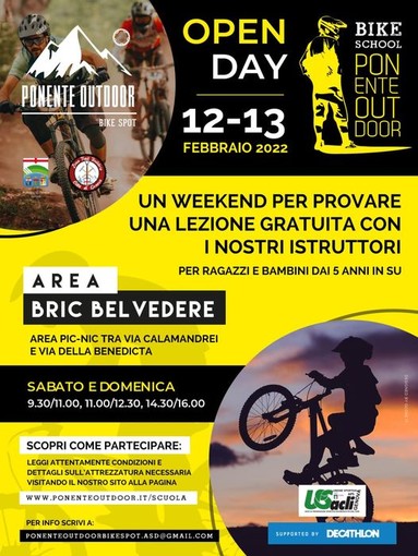 Sabato 12 e domenica 13 febbraio l'inaugurazione del campo scuola Mtb di Bike Spot Ponente Outdoor