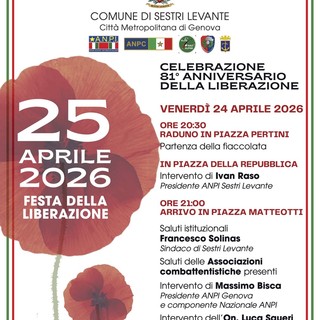 Sestri Levante celebra l'81° anniversario della Liberazione