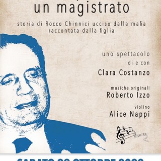 ‘Mio padre, un magistrato’ al Teatro Sociale di Camogli lo spettacolo dedicato a Rocco Chinnici