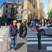 Piazza Baracca, dalle parole ai fatti: tracciate le strisce pedonali nella rotonda di via Sestri