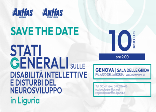 Genova ospita gli Stati Generali di Anffas su disabilità intellettive e neurosviluppo Genova ospita gli Stati Generali di Anffas su disabilità intellettive e neurosviluppo