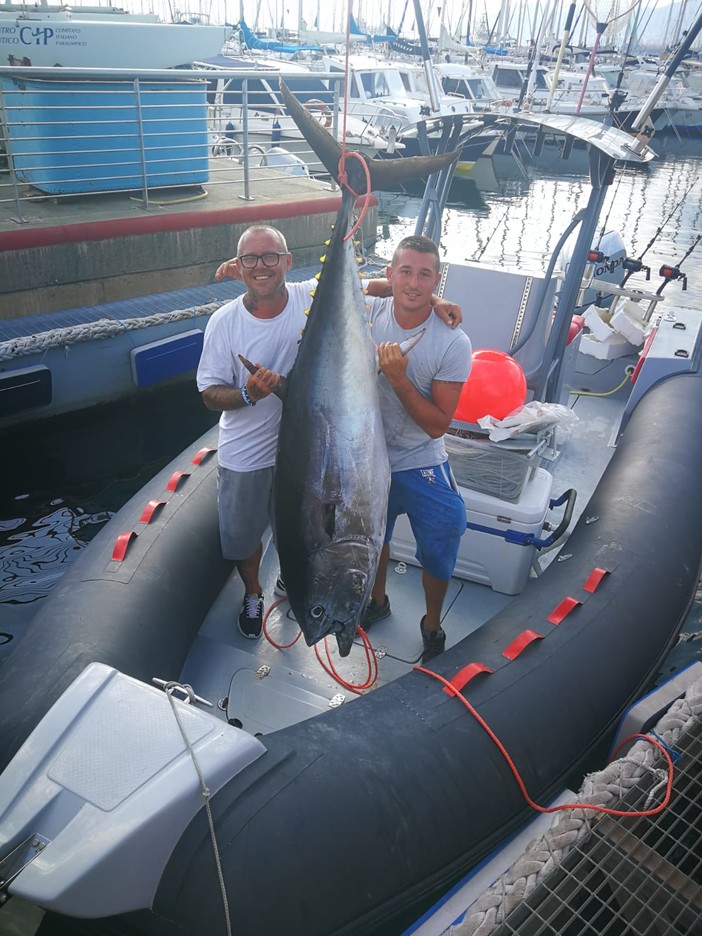 Tonno record da 130 chili pescato a largo di Genova