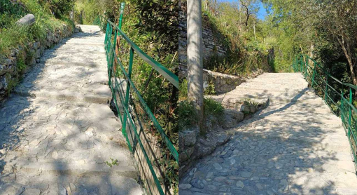 Struppa, nuova vita per la creuza di Salita Ruinà: riqualificato lo storico collegamento tra Prato vecchia e via dei Filtri