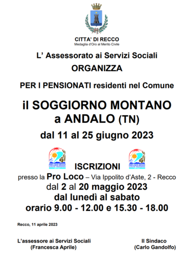 Recco, vacanze in montagna per gli over 65: iscrizioni fino al 20 maggio