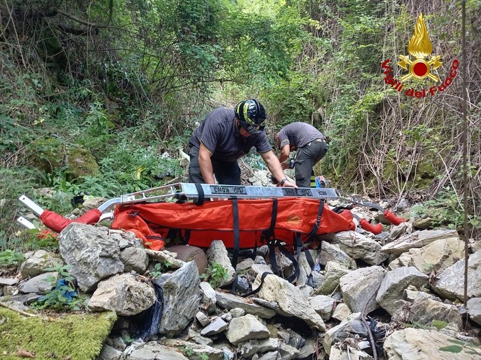 Infortunio nel bosco a Lencisa, operaio della fibra ottica recuperato dai Vigili del Fuoco Infortunio nel bosco a Lencisa, operaio della fibra ottica recuperato dai Vigili del Fuoco
