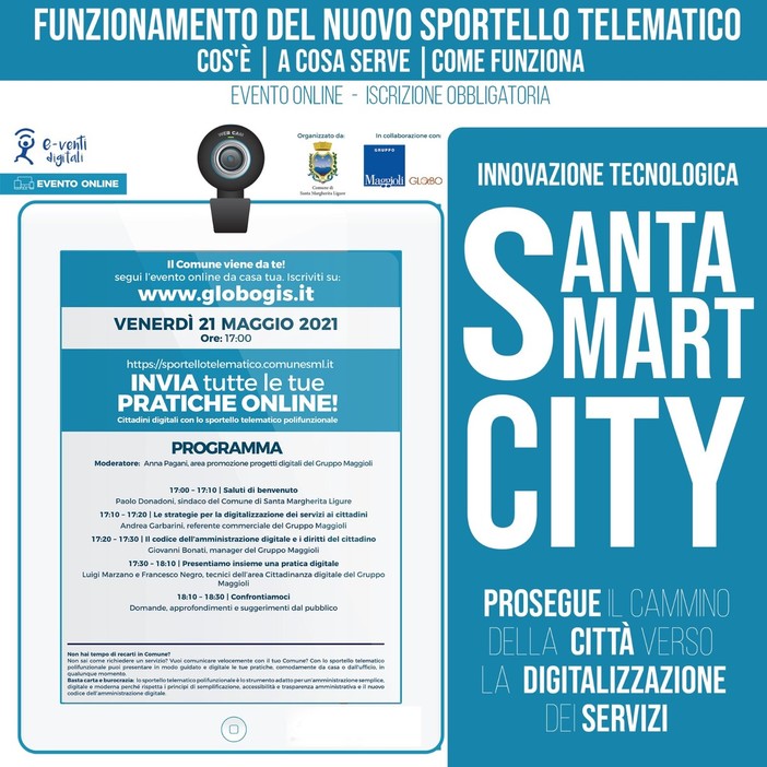 Santa Margherita Ligure: digitalizzazione delle pratiche. Attivazione e presentazione sportello telematico Santa Margherita Ligure: digitalizzazione delle pratiche. Attivazione e presentazione sportello telematico