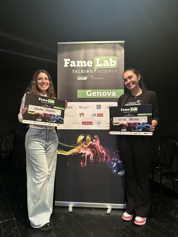 FameLab 2026, Letizia Sarchini e Giuliana Orlandini sono le vincitrici della selezione genovese