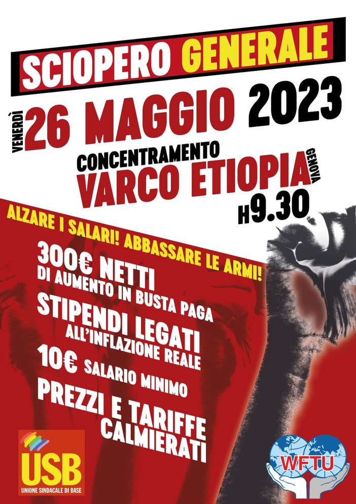 Salario minimo e aumenti in busta paga, USB proclama lo sciopero generale