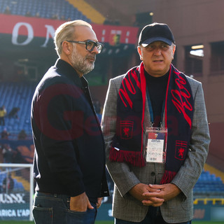 Il ceo genoano Andres Blazquez con l'azionista di maggioranza Dan Sucu (foto Gabriele Siri)