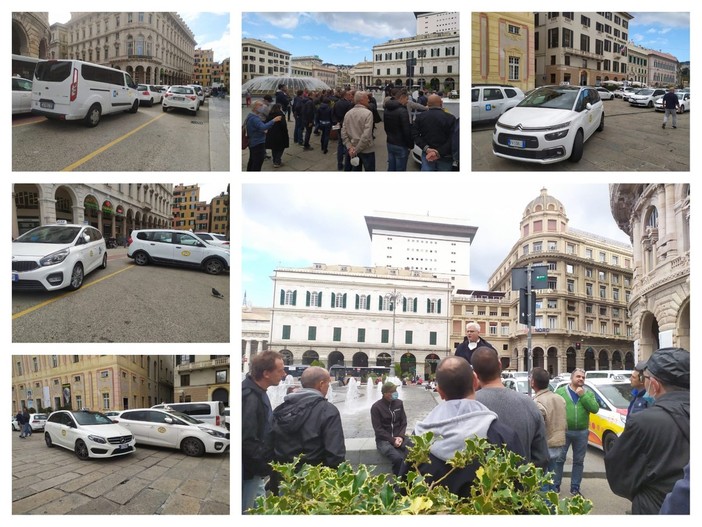 200 Tassisti in sciopero in piazza De Ferrari contro l'abusivismo (FOTO e VIDEO) 200 Tassisti in sciopero in piazza De Ferrari contro l'abusivismo (FOTO e VIDEO)