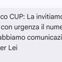 Falsi sms a nome del Cup, l’allarme della Regione: “Non rispondete e non richiamate quei numeri” Falsi sms a nome del Cup, l’allarme della Regione: “Non rispondete e non richiamate quei numeri”