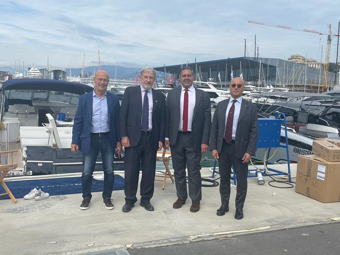 Salone Nautico, sopralluogo di Giovanni Toti prima dell'inaugurazione di domani Salone Nautico, sopralluogo di Giovanni Toti prima dell'inaugurazione di domani