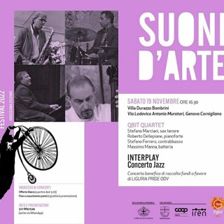 Interplay, a Villa Bombrini il concerto jazz dei &quot;Qubit Quartet&quot; a favore del Liguria Pride