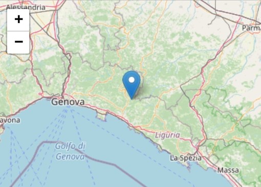 Genova, la terra trema, scossa di terremoto di magnitudo 3,4 a Borzonasca