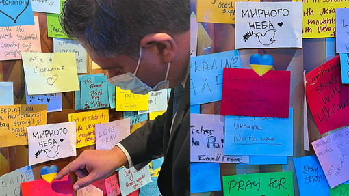 Expo Dubai, il messaggio di Toti: "La Liguria sta con l'Ucraina" Expo Dubai, il messaggio di Toti: "La Liguria sta con l'Ucraina"