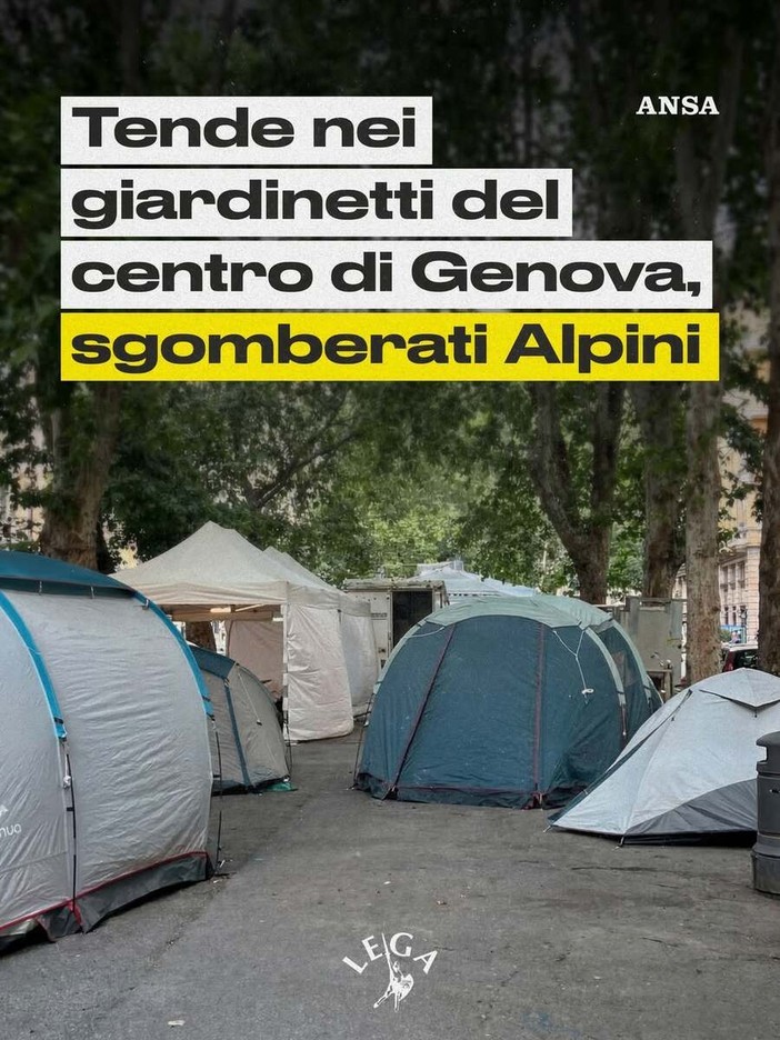 Accampamento di Alpini in via Cecchi, anche lo sgombero fa polemica. Salvini: “Via in poche ore ma bivacchi e illegalità restano”