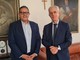 Il nuovo procuratore capo di Genova Piacente accoglie in Procura Giovanni Toti
