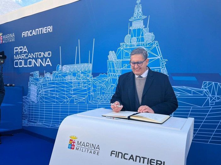 Varo Pattuglione Colonna, Toti: “Orgogliosi che ci sia molta Liguria nel successo Fincantieri” Varo Pattuglione Colonna, Toti: “Orgogliosi che ci sia molta Liguria nel successo Fincantieri”