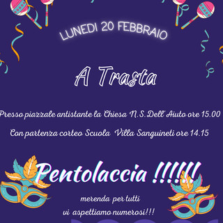 Festa di carnevale a Trasta, oggi la prima pentolaccia