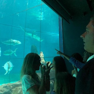 Il presidente Toti in visita all'Acquario di Genova
